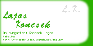 lajos koncsek business card